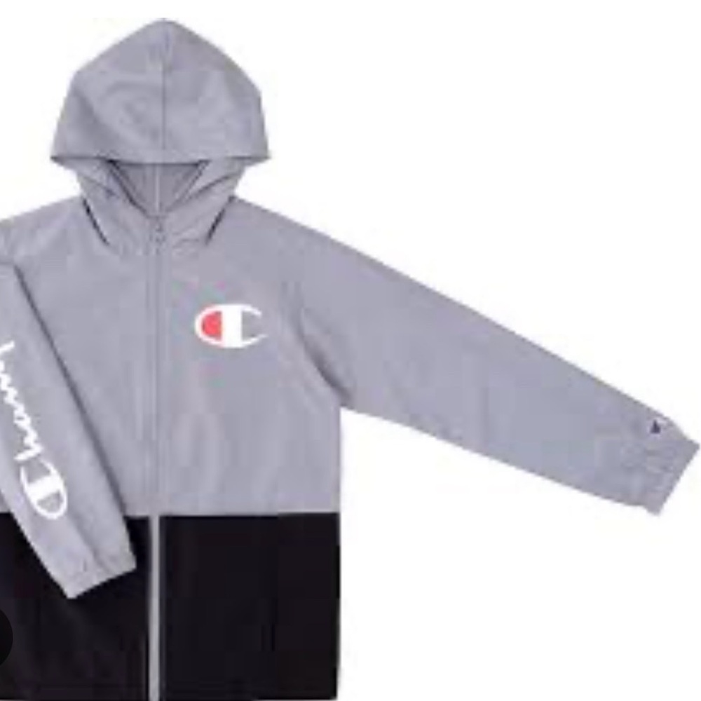 Champion Big Boys Colorblock Logo Windbreaker Jacket - Picture 10 of 10
